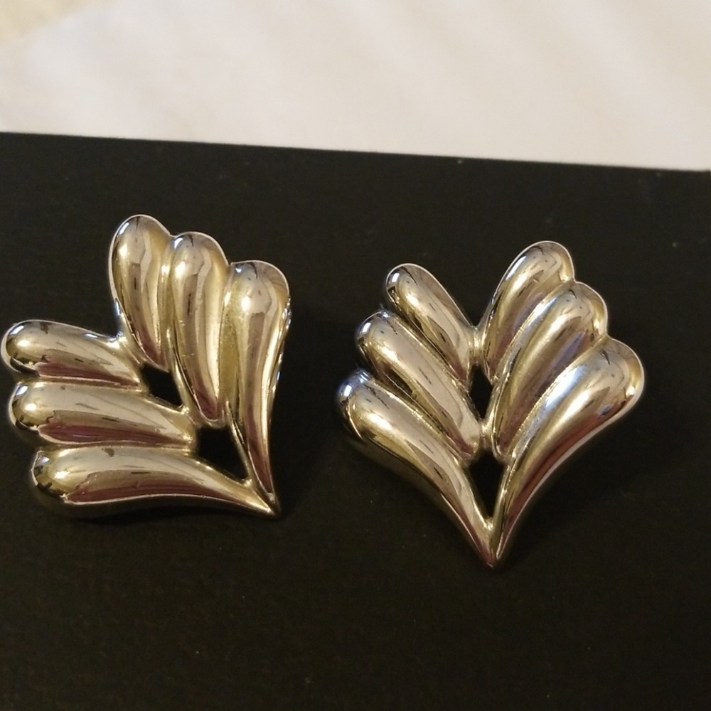 Vintage silver costume earrings. No backs, no box